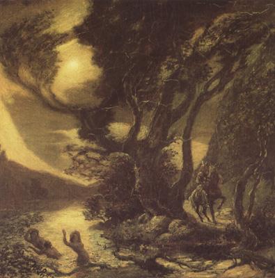 Albert Pinkham Ryder Siegfried and the Rhine Maidens (mk19) oil painting image